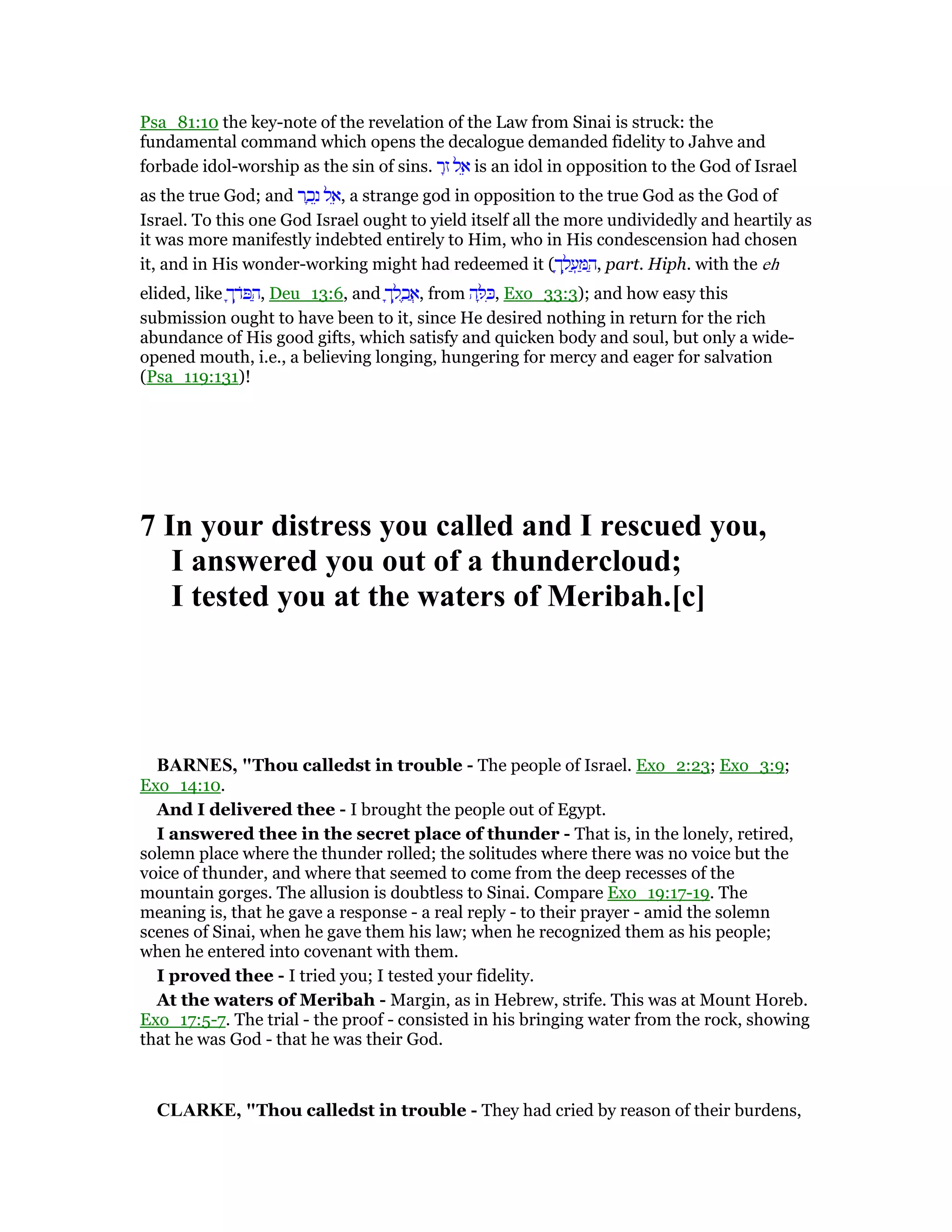 Psalm 81 Commentary PDF Psalm 81 Commentary PDF