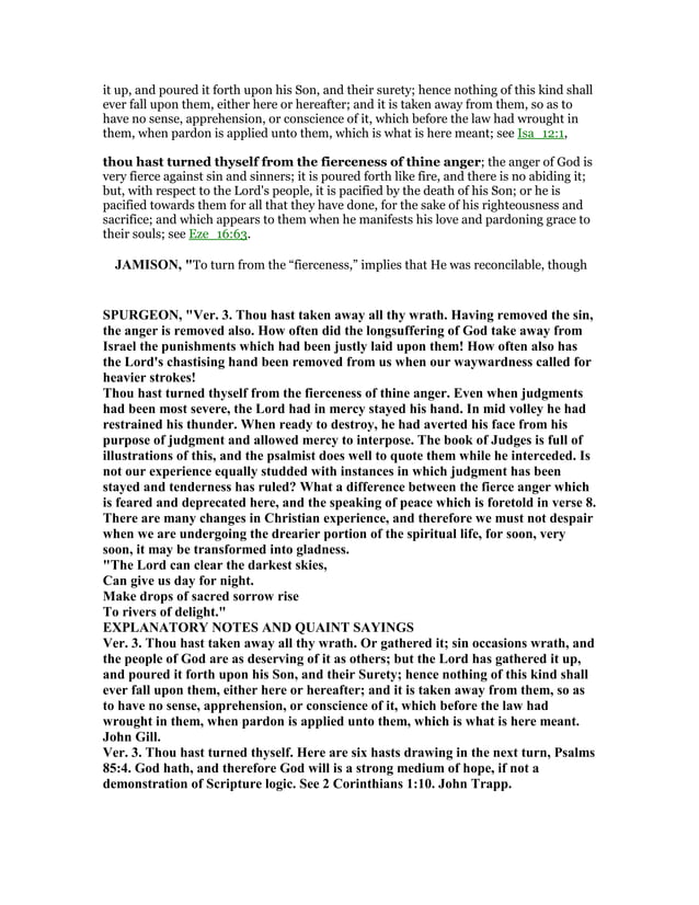 Psalm 85 Commentary PDF Psalm 85 commentary pdf