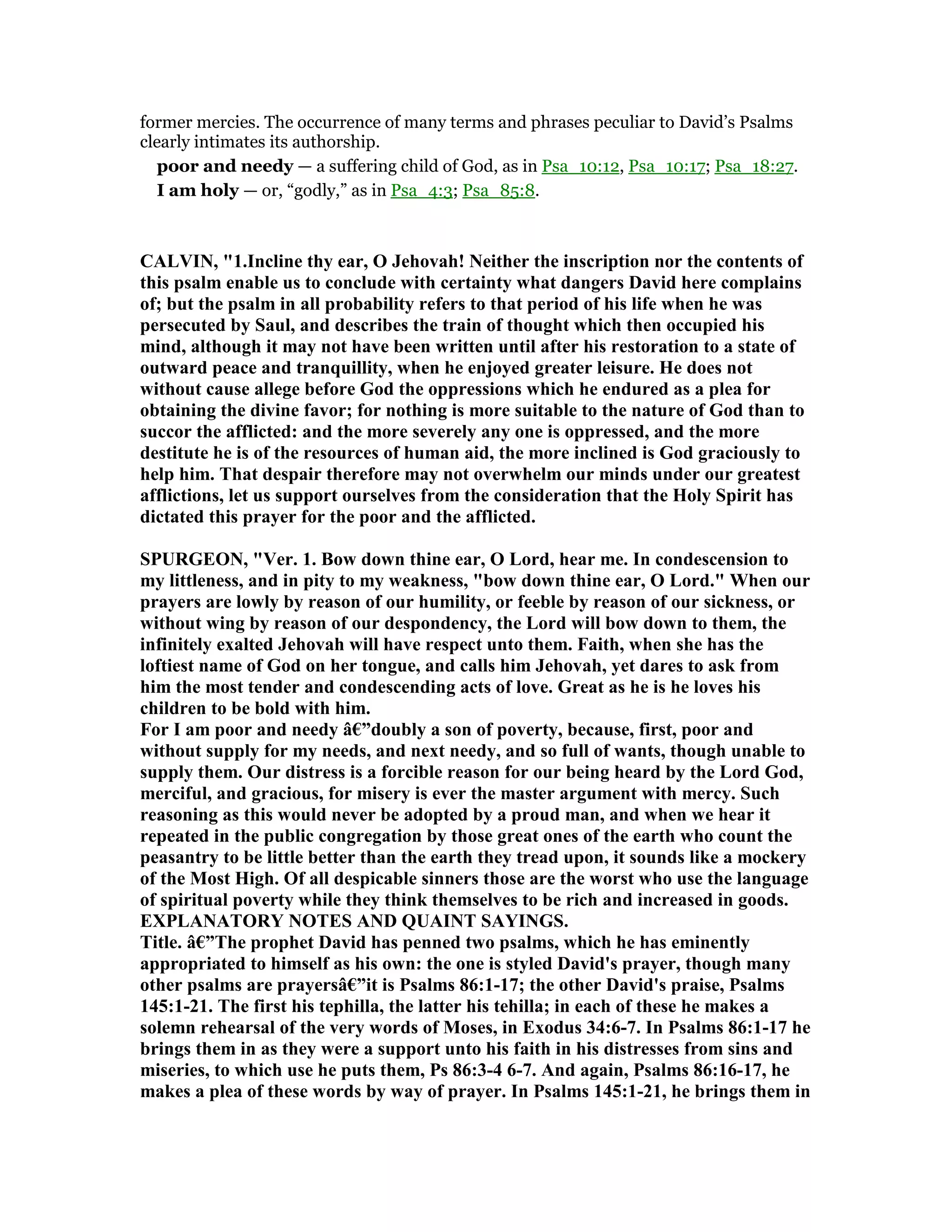 Psalm 86 Commentary PDF