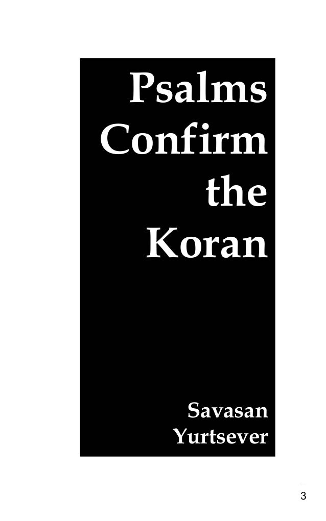 Psalms Confirm The Koran New Upload - 