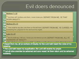 A few statisticsPsalms is the most quoted Old Testament book in New TestamentIt is the source of 27% of direct quotations (82 / 306), but only has:11% of verses7% of wordsAcross the Gospel records Psalms is quoted 28 times (18 being unique, i.e. discounting gospel parallels)13 times Jesus directly quotes Psalms 5 times Psalms quoted elsewhere in text