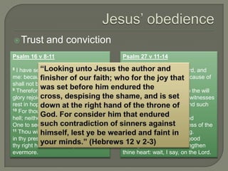 Three studies – The Psalms......and Jesus’ birth...and Jesus’ ministry...and Jesus’ death