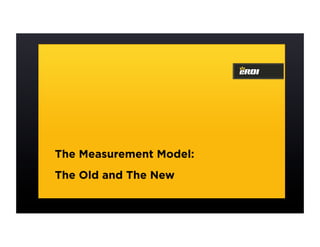 The Measurement Model:
The Old and The New
 