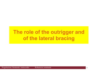 Introduction
Part
I
Conclusions
Part
II
Part
I
The role of the outrigger and
of the lateral bracing
78 78
Progettazione Strutturale Antincendio Robustezza strutturale
 