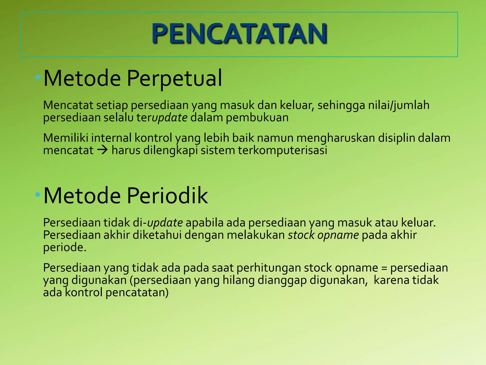 Update Periodik Rip PSAP 05 Akuntansi Persediaan (Akrual) Lampiran 1 PP 71/2010 | PPTX
