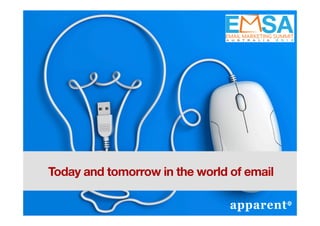Today and tomorrow in the world of email

 