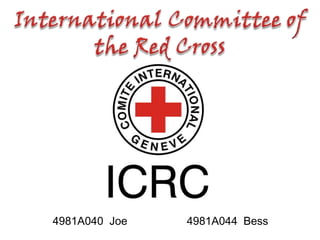 International Committee of the Red Cross 4981A044  Bess 4981A040  Joe  