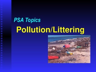 Pollution/Littering
PSA Topics
 