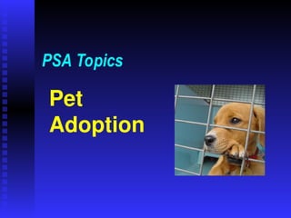 Pet
Adoption
PSA Topics
 