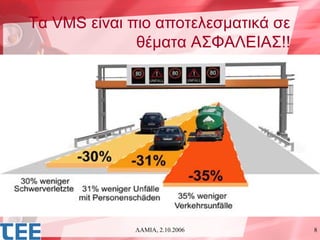 Τα VMS είναι πιο αποτελεσματικά σε
              θέματα ΑΣΦΑΛΕΙΑΣ!!




             ΛΑΜΙΑ, 2.10.2006        8
 