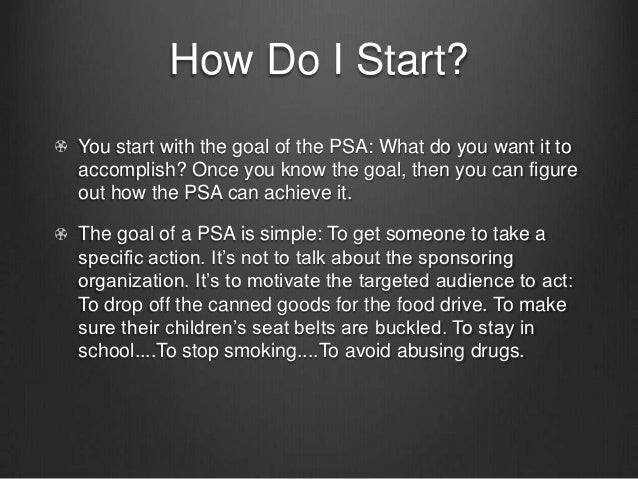 Essay on public service announcement