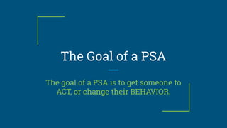 Visual Psa Public Service Announcements | PDF
