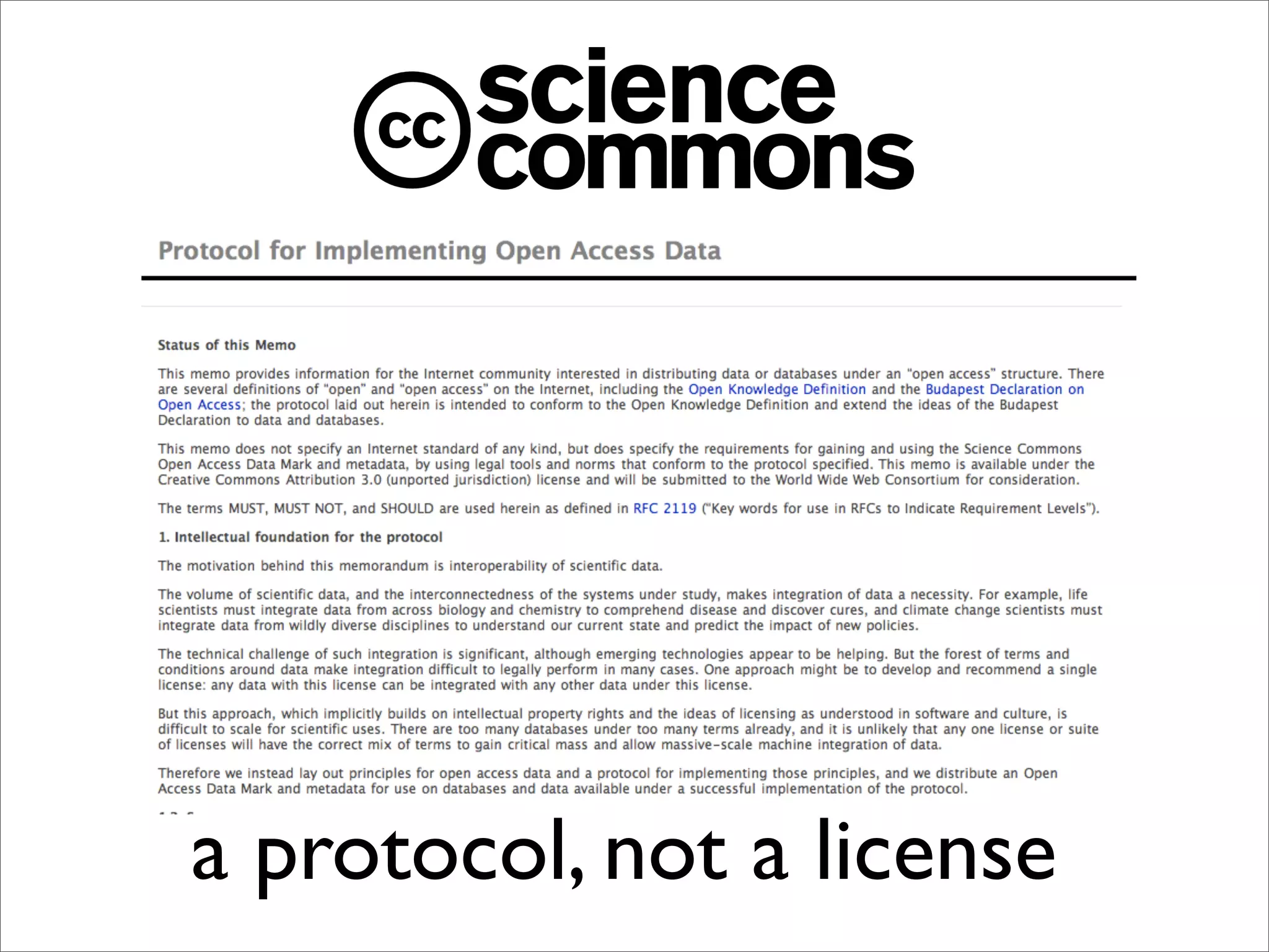 Laying out the Principles of Open Science