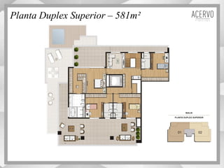 Planta Duplex Superior – 581m²
 