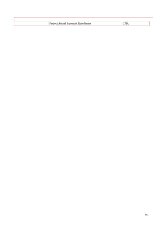 40
Project Actual Payment Line Items CJIA
 