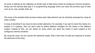 THE FULL EXPRESSION OF ARRAYS, STRINGS AND FUNCTIONS | PPTX