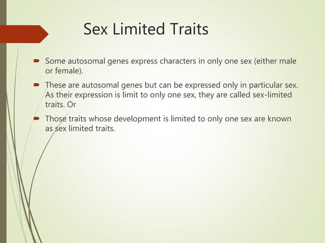 Sex Linked Sex Influenced And Sex Limited Traits In Poultry Ppt