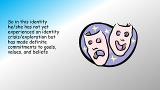 Pschology identity status by james marcia ppt | PPTX