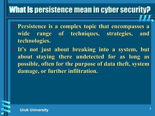 Understanding Persistence and Privilege Escalation in Cybersecurity ...