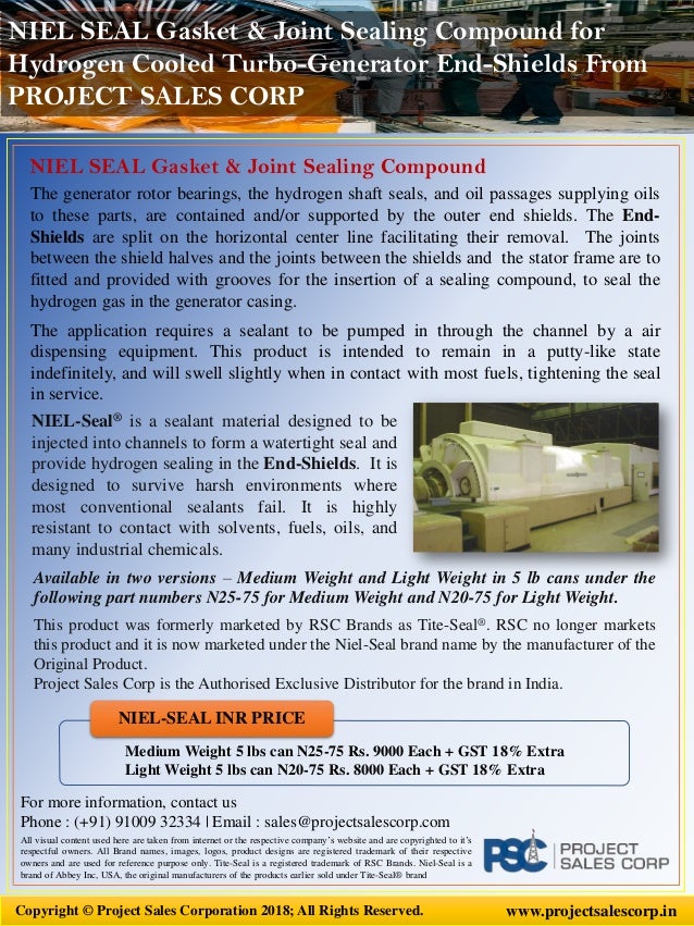 NielSeal Generator Sealing Compound