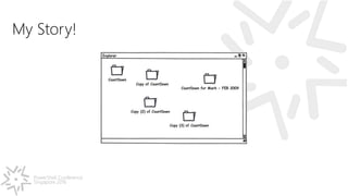 PowerShell Conference
Singapore 2016
My Story!
 