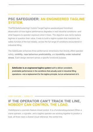 Tag Line Operator SafeGuider High Viz Anti-Tangle Tagline for Safer Suspended Load ...