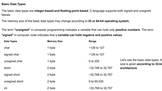 C BASICS: Features of C - Basic Structure of a C Program. | PPTX