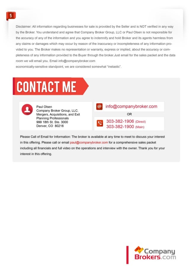 Heavy Equipment Business for Sale in Denver, Colorado Company Brokers