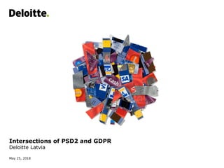 Intersections of PSD2 and GDPR
Deloitte Latvia
May 25, 2018
 