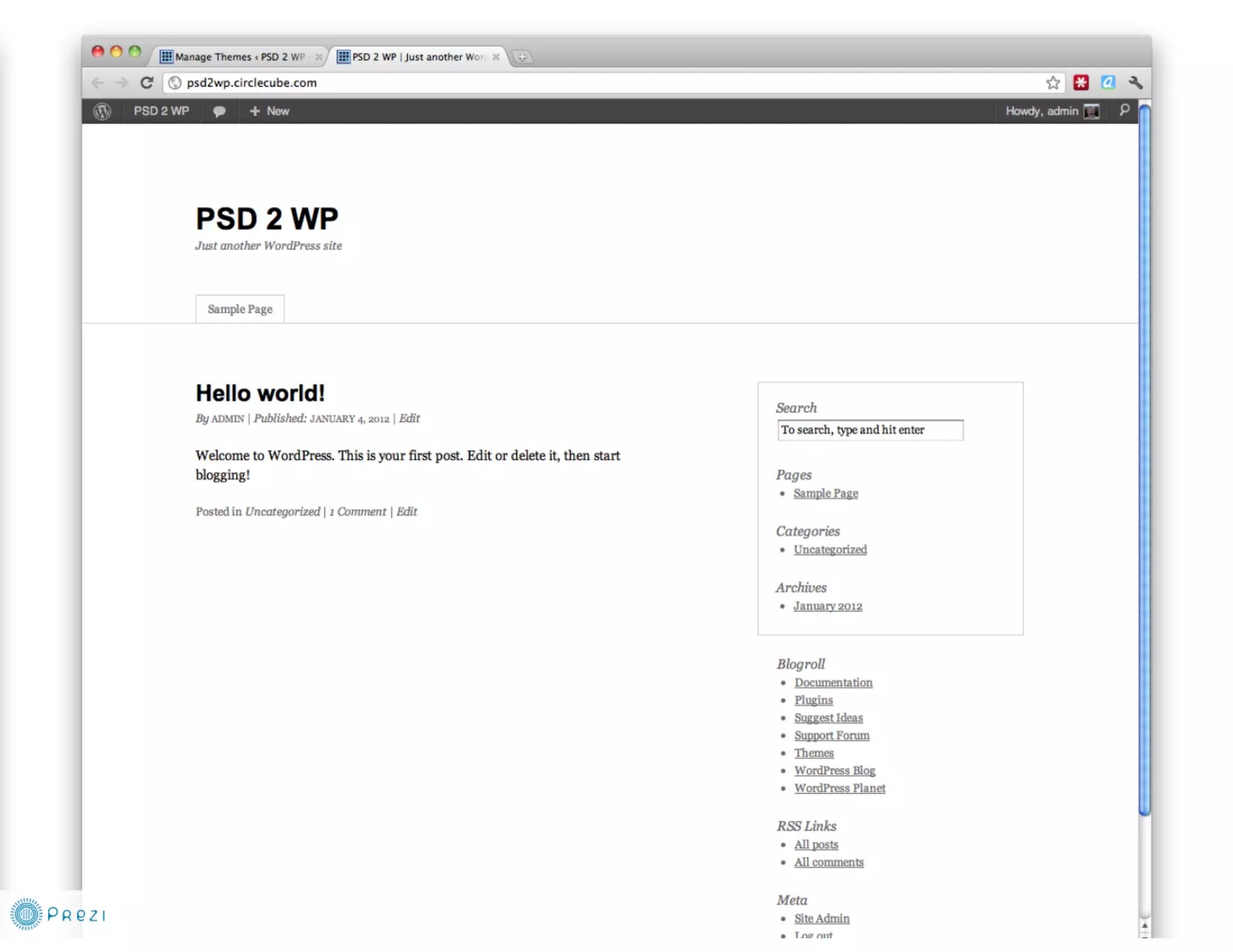 From PSD to WP Theme