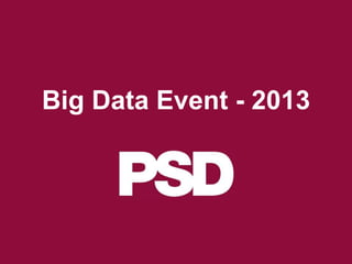 Big Data Event - 2013
 