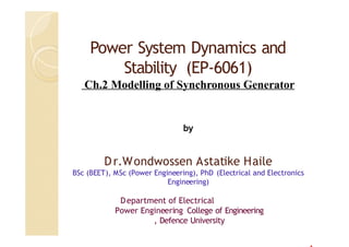 Modeling of synchronous generator of in power system .pptx