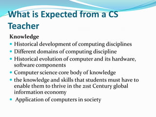 Teaching of Computer Science in Schools | PPTX | Technology Industry ...