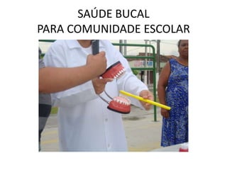 SAÚDE BUCAL
PARA COMUNIDADE ESCOLAR
 