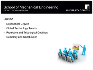 Outline
• Exponential Growth
• Global Technology Trends
• Protective and Tribological Coatings
• Summary and Conclusions
School of Mechanical Engineering
FACULTY OF ENGINEERING
 