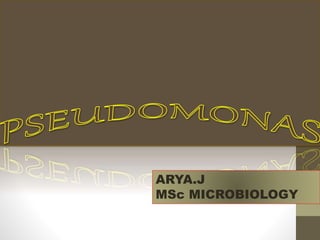 ARYA.J
MSc MICROBIOLOGY
 