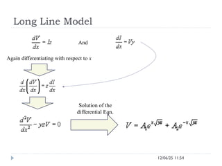 Lecture:PERFROMANCE OF A TRANSMISSION LINE | PPT
