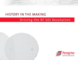 HISTORY IN THE MAKING 
Driving the RF SOI Revolution 
 