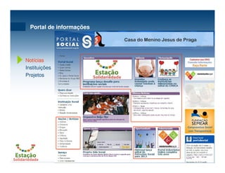 Portal de informações
Notícias
Instituições
Projetos
 