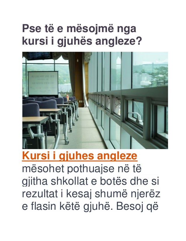 Pse te mesojme gjuhen angleze