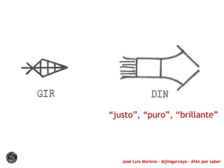 José Luis Moreno - @jlmgarvayo – Afán por saber
“justo”, “puro”, “brillante”
 