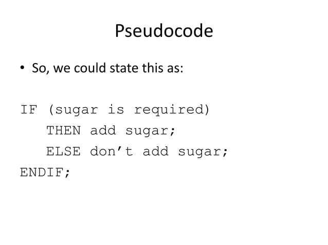 Introduction to Pseudocode