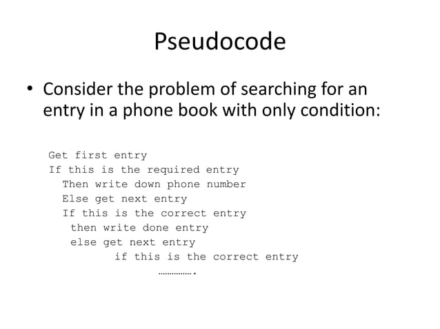 Introduction to Pseudocode