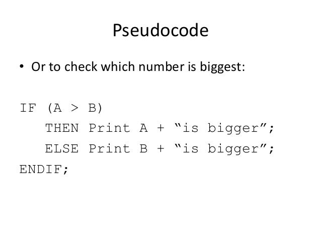 Introduction to Pseudocode