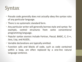 Pseudo code | PPTX