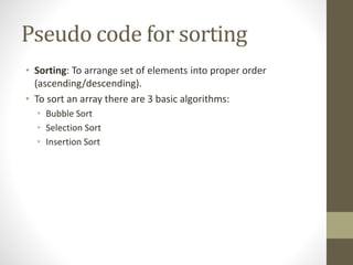 Pseudo code | PPTX