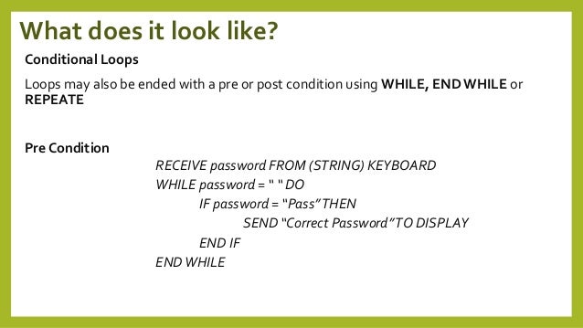 Pre- and post conditions c++ example picture