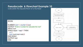Pseudocode & flowchart examples | PDF