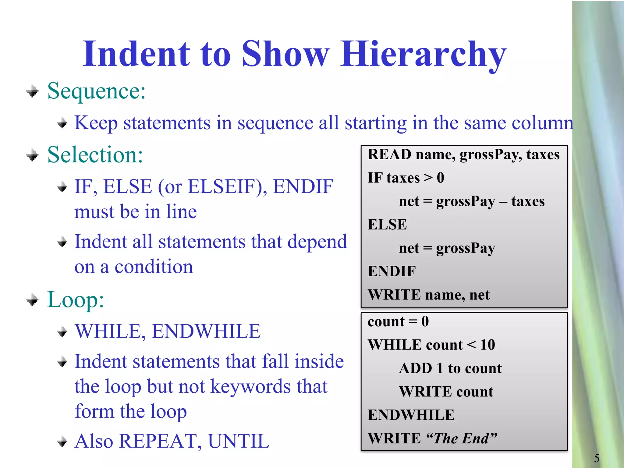 Pseudocode flowcharts | PPT