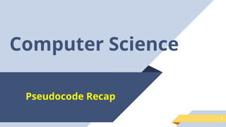 Pseudocode Review IGCSE Computer Science | PPTX